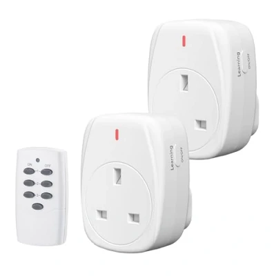 Image of HBN Remote Control Plug Sockets,Wireless Outlets for Lamp,Wireless Light Switch with 30m Operating Range,13A/3120W Socket Christmas