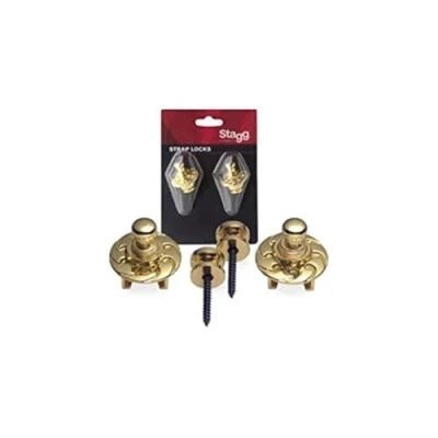 Image of Stagg SSL1 Strap buttons with Locking System Gold