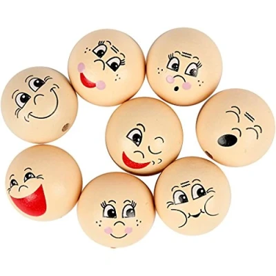 Image of Creativ 57095 Head, D: 30 mm, Wood, 16 asstd