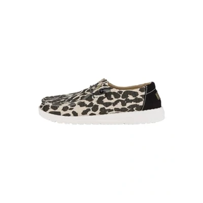 Image of HEYDUDE Wendy Leopard Sparkle, Women Shoes, Tan, 8 UK