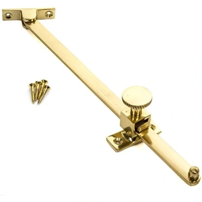 Image of 10&quot; Polished Brass Screw Casement Stay