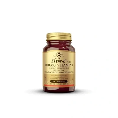 Image of Solgar Ester C Plus 1000 Mg Vitamin Tablets Pack of 30 Supports Healthy Immune System Highly Absorbable Vegan and Gluten Free