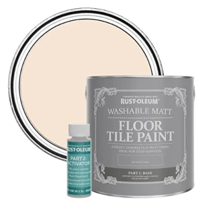 Image of Rust Oleum Pink Washable Matt Floor Tile Paint Melrose 2.5L