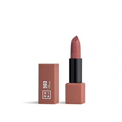 Image of 3INA MAKEUP the Lipstick 503 Nude with Vitamin E &amp; Shea Butter to Nourish Lips Long Lasting Lip Colour Matte Finish and Creamy Texture Vegan Cruelty Free