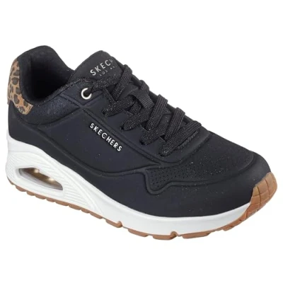 Image of Skechers Women&#039;s UNO Jungle NITE Sneaker, Black, 5.5 UK