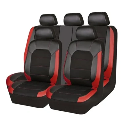 Image of TOYOCC 9 Pcs Car Seat Cover for Toyota Yaris Cross SUV 2021 2022 2023 2024, Leather Waterproof Breathable Covers Full Set Protector Interior Accessories,Red