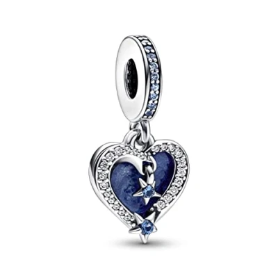Image of Pandora Sparkling Snowflake Double Dangle Charm