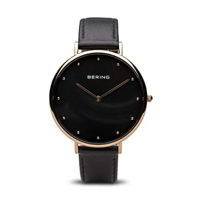 Image of BERING Women Analog Quartz Classic Collection Watch with Calfskin Leather Strap and Sapphire Crystal 14839 462