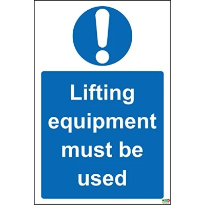 Image of Lifting Equipment Must be Used Safety Sign Self Adhesive Sticker 200mm x 150mm