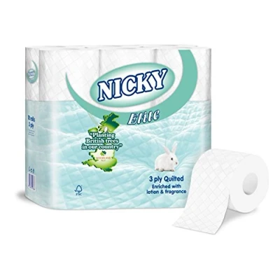 Image of Nicky Elite Pure Luxury 3 Ply Toilet Rolls (x72 Rolls)