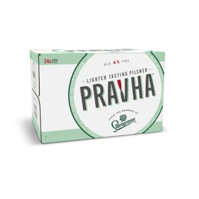 Image of Pravha Lighter Tasting Pilsner Lager Beer 24 x 330 ml (bottles)