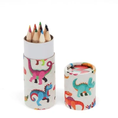 Image of Rex London Tube of Colouring Pencils Baby Dinos