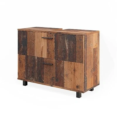 Image of Vicco Sink base cabinet Ilias, Rustic oak, 80.2 x 60.8 cm with 2 drawers