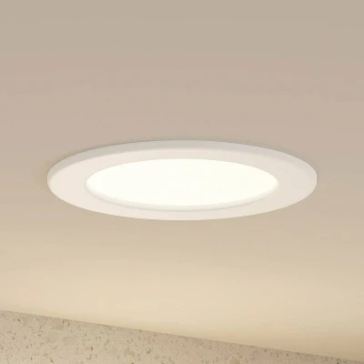 Image of Spotlight recessed &#039;Cadance&#039; dimmable (Modern) in White Made of Aluminium for e.g. Bathroom (1 Light Source,) from PRIOS Spotlight, Light, Ceiling Wall