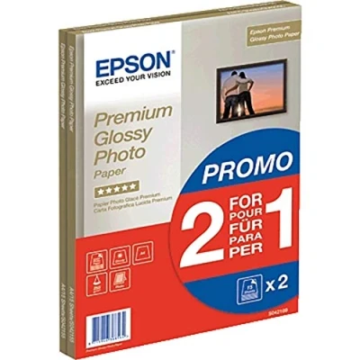 Image of Epson Premium Glossy Photo A4 Paper 2 for 1 (Pack of 15 + Free) C13S042169, White