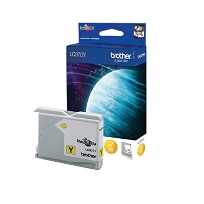 Image of Brother LC970Y Yellow original ink cartridge for DCP 135C, 150C, 153C, 157C, MFC 235C, 260C