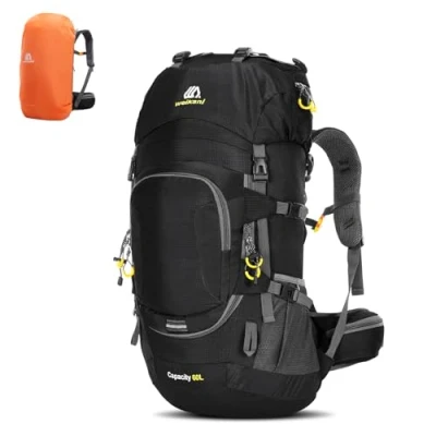 Image of Lixada Hiking Backpack, 50L Backpack with Waterproof Protective Cover Ultralight for Mountaineering, Climbing, Trekking, Sports, Travel, Camping