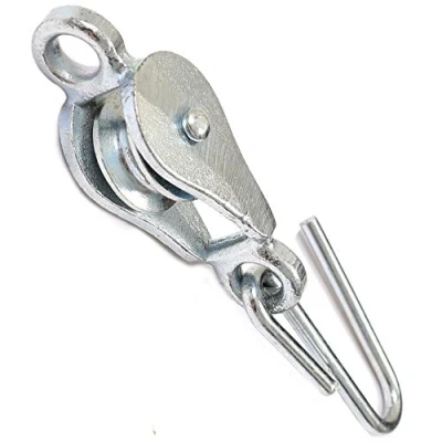 Image of Washing Line Pulley, Screw Eye, Cleat Hooks And Screws Kits (1 Pulley Only)