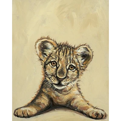 Image of The Art Group Louise Brown (Lion Eyes) Canvas Print 40 x 50cm, Wood, Multi Colour, 50 1.3 cm