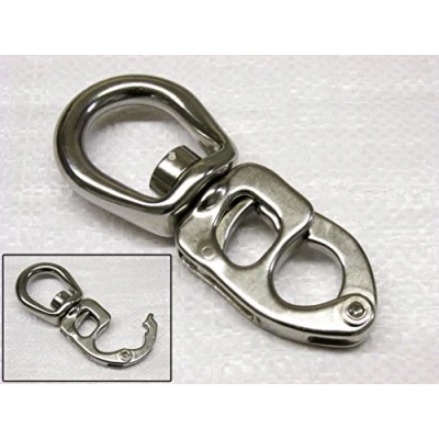 Image of 115MM Stainless Steel Trigger Swivel Snap Shackle Marine Rigging Release