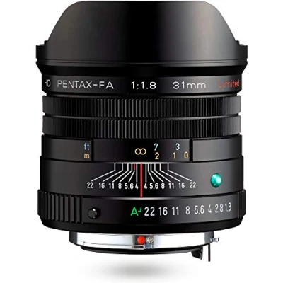 Image of HD Pentax FA 31mmF1.8 Limited Black Lens Wide angle prime lens, High performance coating, SP Round diaphragm, Machined aluminum body