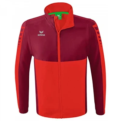 Image of Erima Adult Six Wings Jacket with Detachable Sleeves, Red, M