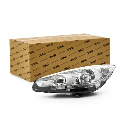 Image of 6208X6, 9674039880 Headlights TYC 20 14198 05 2 Left H7, P21/5W, H1 with daytime running light for right hand traffic electric motor