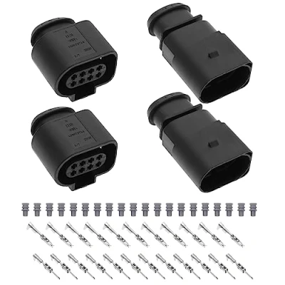 Image of ECSiNG 2 Sets 8 Pin Male Female Plug Connector 1J0973714 1J0973814 for Car Sensor Connection Plugs Repair Replacement Parts Automotive Components
