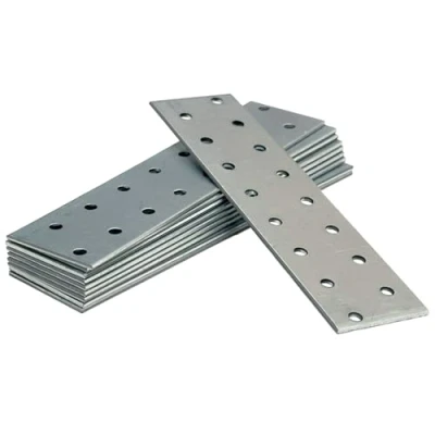 Image of OMIDEAS 10 x Flat Joining Plates (160 40 2) Connecting Perforated Metal Brace Bracket Timber Wood Fixing Galvanised Steel Repair Connector