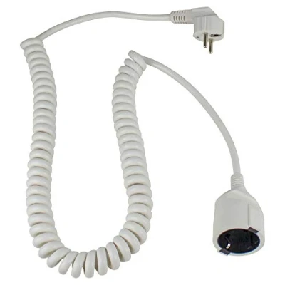 Image of Schwabe Protective Contact Coiled Cord, Stretchable to 2.5 Meters, IP20 Interior, 70412