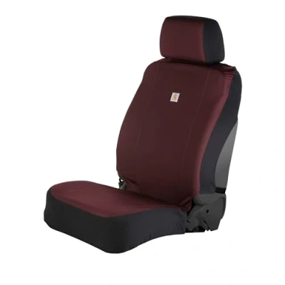 Image of Carhartt Universal Nylon Duck Canvas Fitted Bucket Seat Covers, Durable Protection with Rain Defender, Port