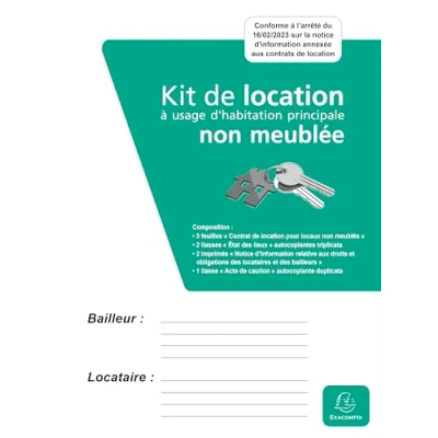 Image of Exacompta Ref. 41E 1 unfurnished rental kit This complete file includes all the mandatory documents to rent an accommodation with peace of mind 100% French manufacturing