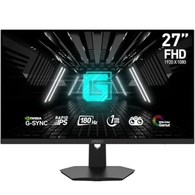 Image of MSI G274F 27 Inch FHD Gaming Monitor 1920 x 1080 Rapid IPS Panel, 180 Hz / 1ms, 134% sRGB Colour Gamut G SYNC Compatible DP 1.2a, HDMI2.0 CEC