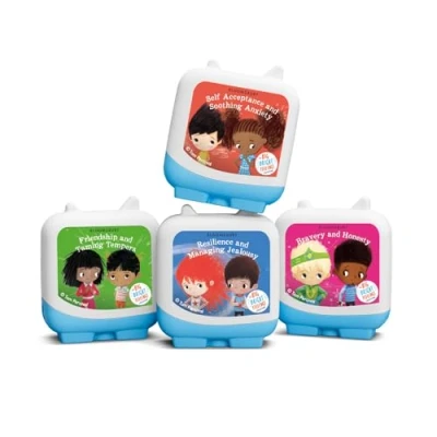 Image of tonies Tom Percival The Big Bright Feelings Collection Audio Clever Pocket Tonie Set, for use with toniebox