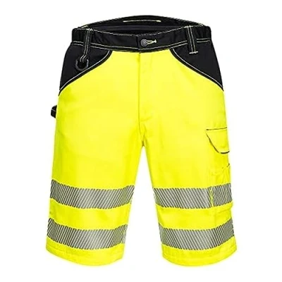 Image of Portwest PW3 Hi Vis Shorts Yellow/Black 30