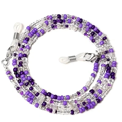 Image of Eyeglasses Chain, Sunglasses Non Slip Spectacle Colorful Beaded Handmade Lanyard Eyeglass Strap Holder for Women Reading Sports