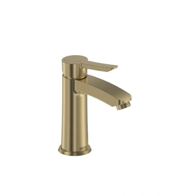 Image of Apelo Eco Start Basin Mixer with Clicker Waste Brushed Brass