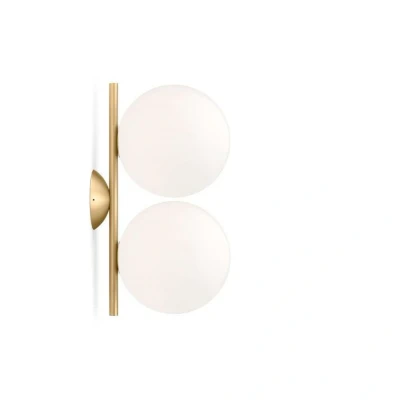 Image of Flos IC C/W1 Double Ceiling Lamp/Wall Lamp Brass