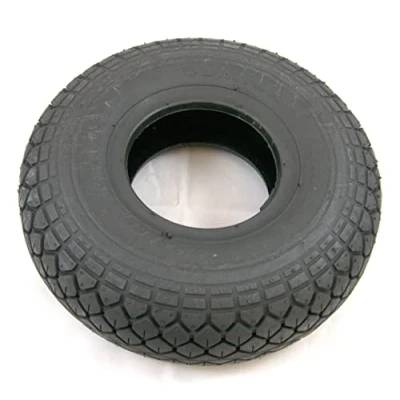 Image of 330x100 400x5 Black Block Tread Pneumatic Mobility Scooter Tyre 4.00 5 Diamond
