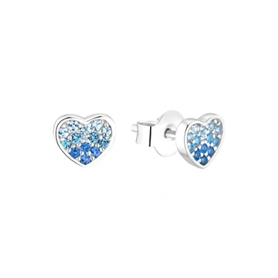 Image of s.Oliver stud earrings 925 Sterling silver girls&#039; children&#039;s earrings, with zirconia synth., 0.6 cm, silver, heart, comes in jewelry gift box