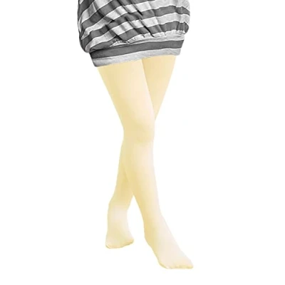 Image of Lady Sofia Girls Semi Opaque Tights 40 Denier Kids Fashion (11 12 Years, Ecru)
