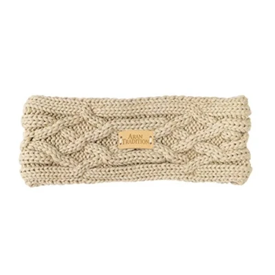 Image of Aran Traditions Oatmeal Beige Headband(Size: One Size)
