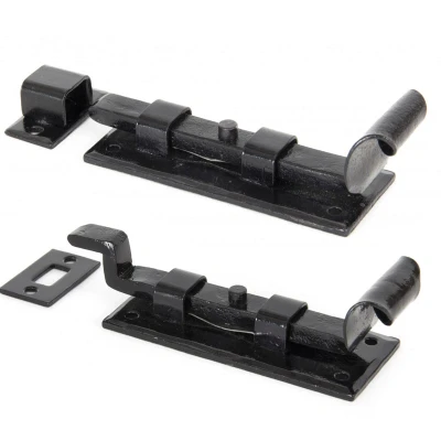 Image of From The Anvil Black 4 Inch Straight Door Bolt
