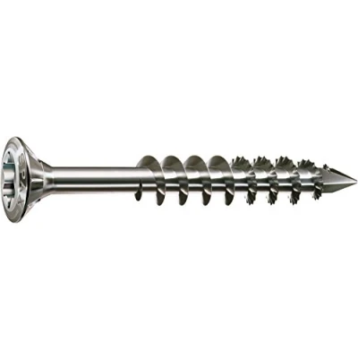Image of SPAX Facade Screws Made of Stainless Steel A2, 4.5 x 60 mm, Pack 100, T Star Plus, Raised Countersunk Head, Partial Thread, CUT Tip, 25170004506021