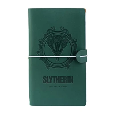 Image of Grupo Erik Harry Potter Slytherin Travel Journal PU Leather Notebook Diary Gifts Merchandise