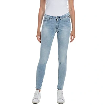 Image of REPLAY Women&#039;s WHW689 Luzien C Stretch Jeans, Light Blue 010, 31W / 28L