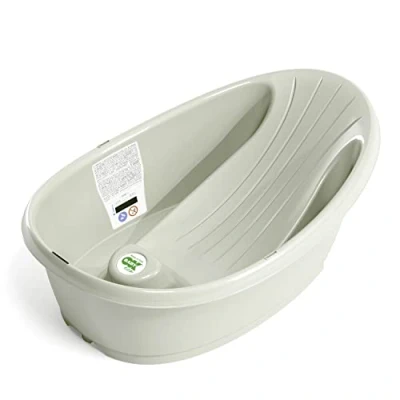 Image of OKBABY ECO Onda Baby Compact Shower Bath Recycled Plastic Ergonomic Design with Non Slip Seat for Newborn 0 12 Months