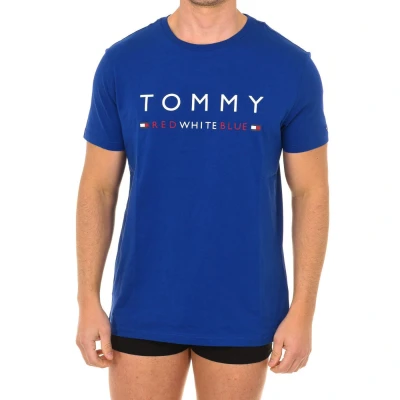 Image of Tommy Hilfiger Mens short sleeved round neck T shirt UM0UM01167 Blue Size Small