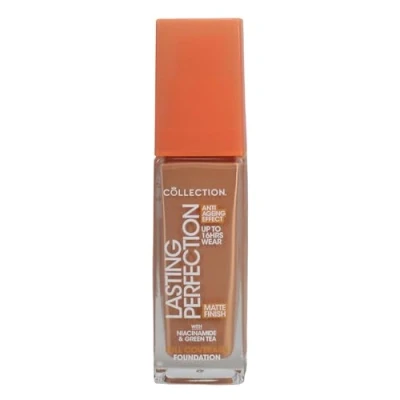 Image of Collection Cosmetics Lasting Perfection Matte Foundation, Full Coverage, Anti Ageing Effect, 14C Caramel Cool 27ml