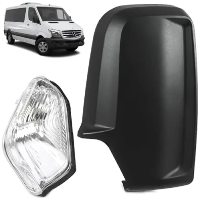Image of ROBUST Wing Mirror Cover and Indicator Lens Right Side for Mercedes Sprinter 2006 Onwards Volkswagen Crafter 2016 A0008111122 18229020 2E0953050A
